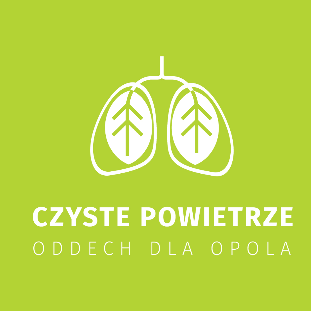 Grafika z logo akcji (Czyste powietrze - Oddech dla Opola).