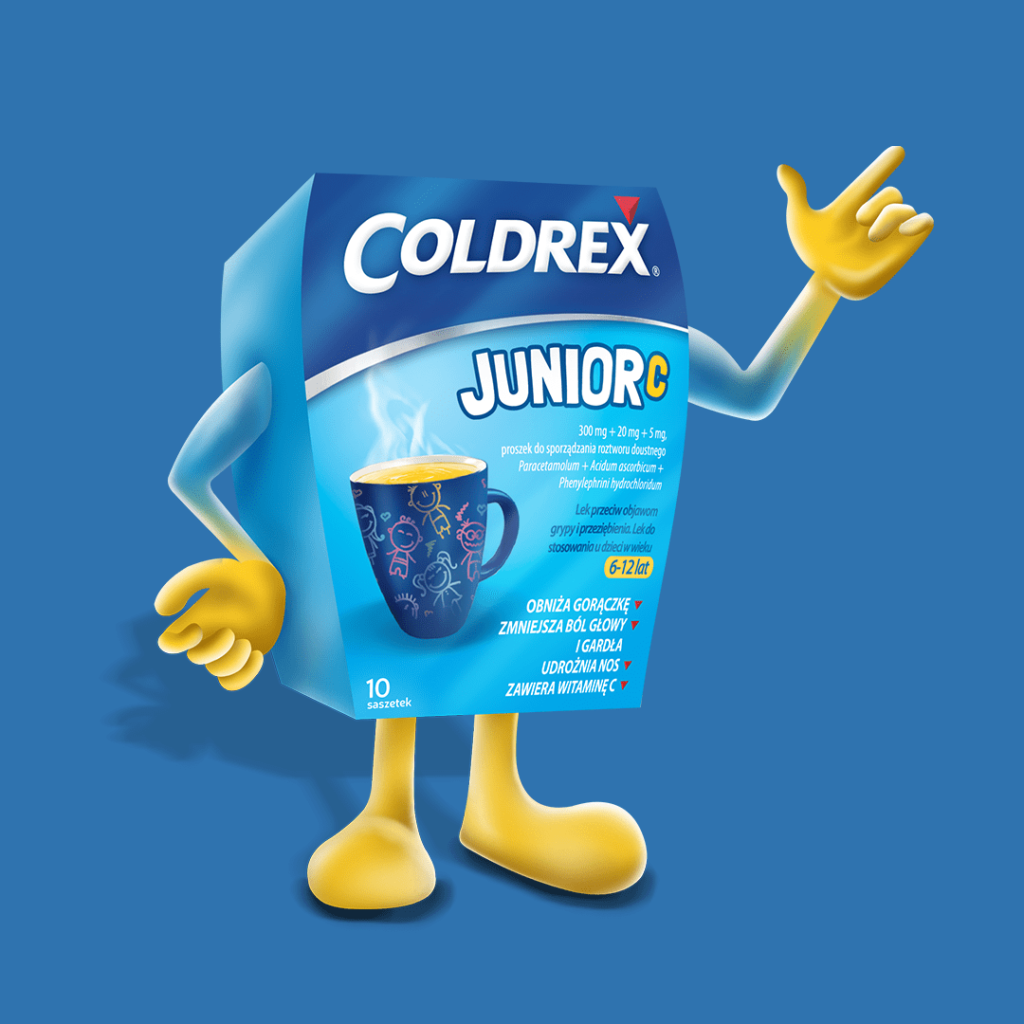 Wykonanie projektu graficznego brand hero dla Coldrex Junior.